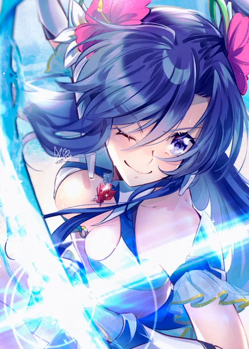 #見た人も無言で青いものをあげる