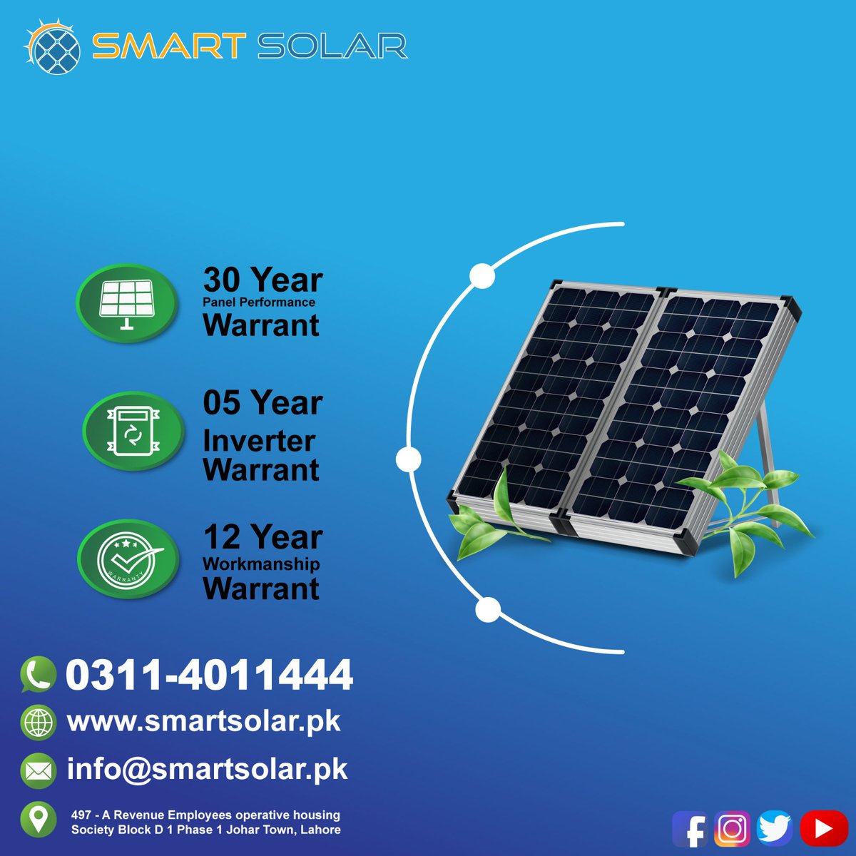 'Smart Logoun ki Smart Choice' Switch to Solar!
For more details please contact 0311-4011444
#SmartSolar #Solar #SolarPanels #SolarBatteries #SolarInverters #SolarInstallation #SolarHeater