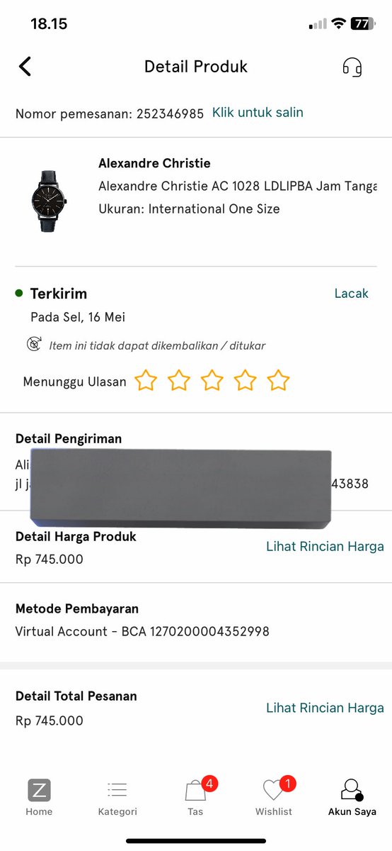 s_randomthought's tweet photo. WTS WTS WTS!! JUAL RUGI

‼️ JAM TANGAN ALEXANDRE CHRISTIE BARU!!!!‼️

FULL BLACK CLASIC WANITA

UK 30mm ORIGINAL 100% BELI DI ZALORA

ALASANN JUAL : SALAH BELI MODEL SALAH UKURAN😭😭😭

* belum dipake samsek baru dibuka, di bungkus lagi jadi masih BARU GUARANTED

IDR 680.000 https://t.co/aShCvpTrPi