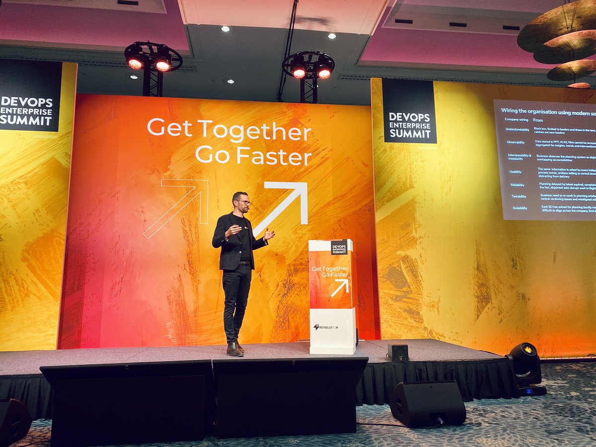 ITRevSummit's tweet photo. “Having that common heartbeat is one way to help things move forward, to create that transparency, to focus on the work and outcomes when there can be a lot of distracting noise.”
–@SamuelYeats, Founder and CEO, @TeamFormCo #DOES23 https://t.co/36jNW4YkfO