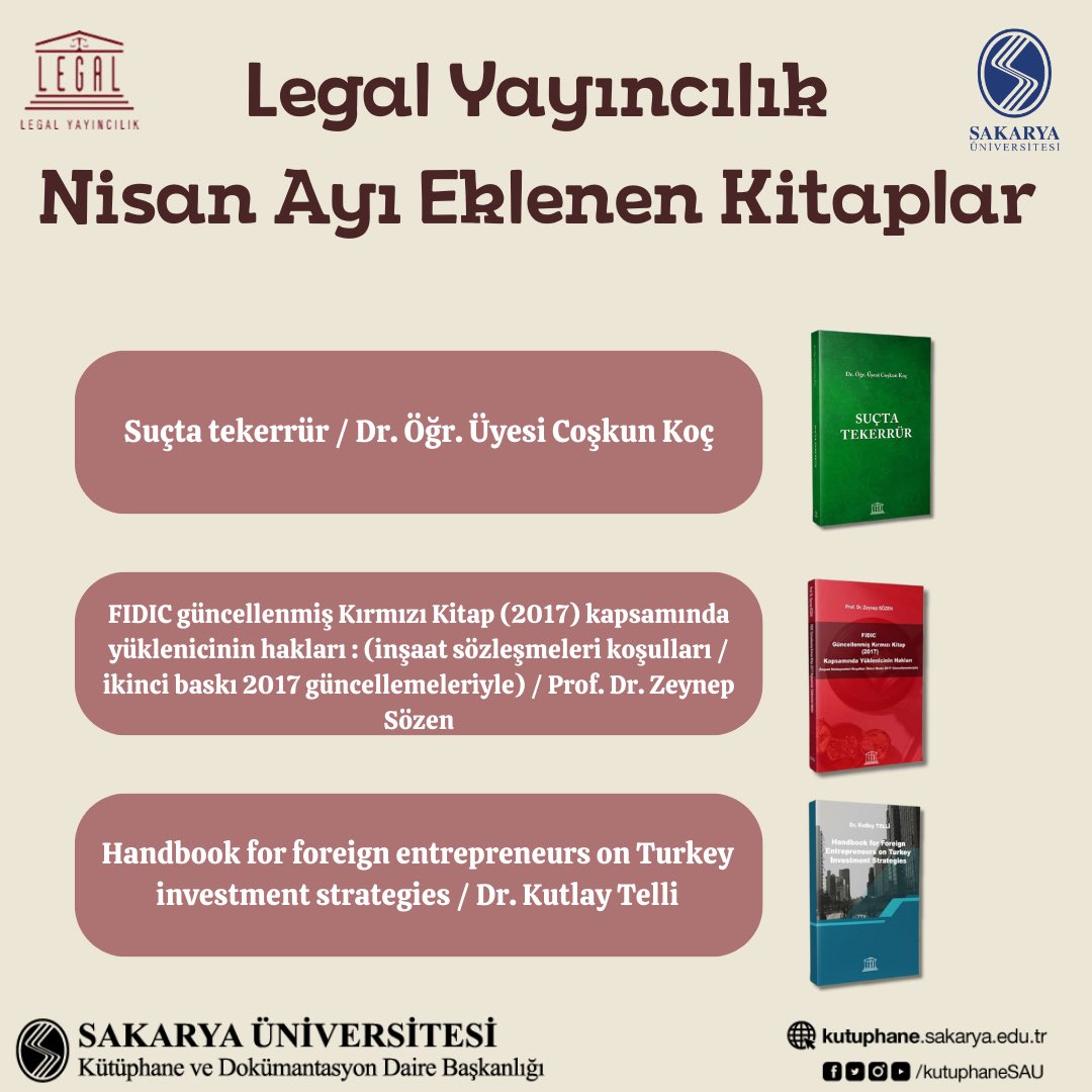 Veri tabanını kullanabilmek için ya kampüs interneti kullanmalısınız ya da VETİS Kampüs Dışı Erişim’e giriş yapmalısınız.

#legalyayıncılık 
#sakaryauni 
#sakaryauniversitesikutuphanesi 
#saü
#saühukuk