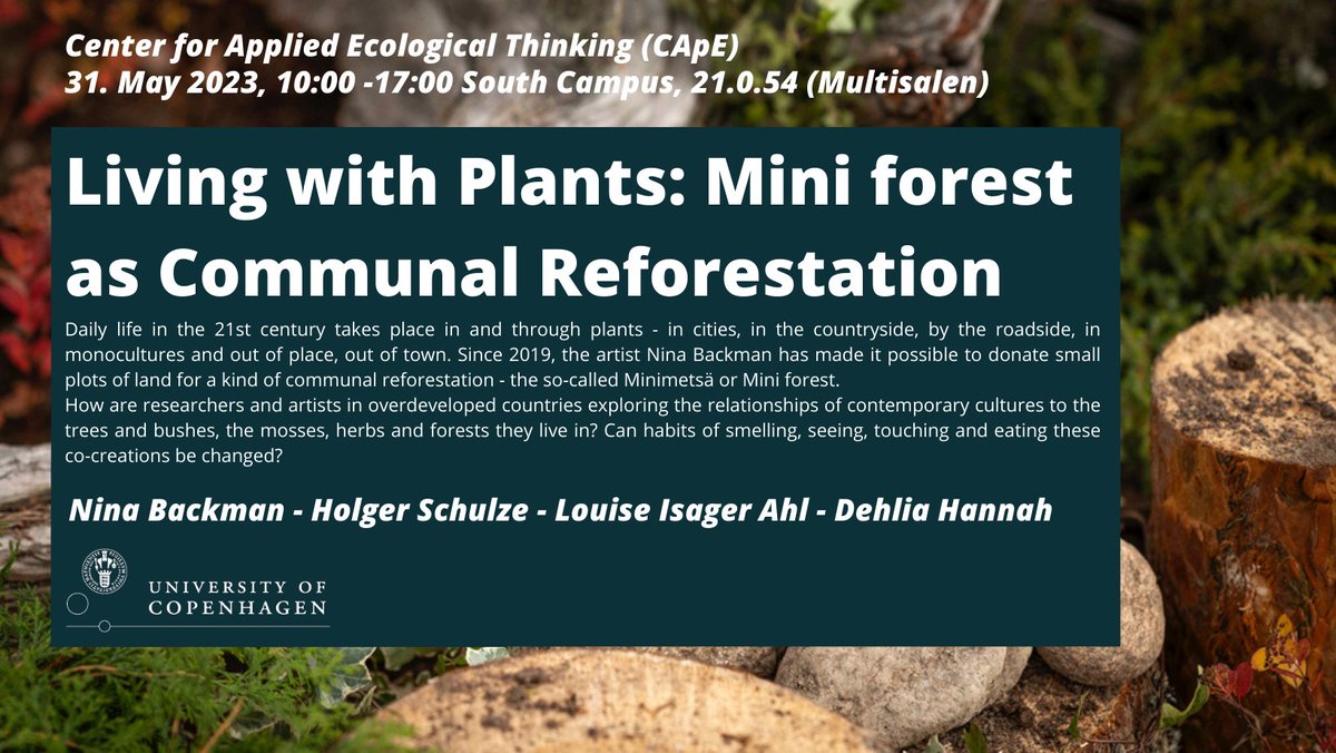 May 31 2023: Living with Plants: Mini forest as Communal Reforestation.  fb.me/e/3zJTRKQi2 

Together with Nina Backman, @mediumflow, @veraphical and <a href="/DehliaHannah/">Dehlia Hannah, PhD</a>