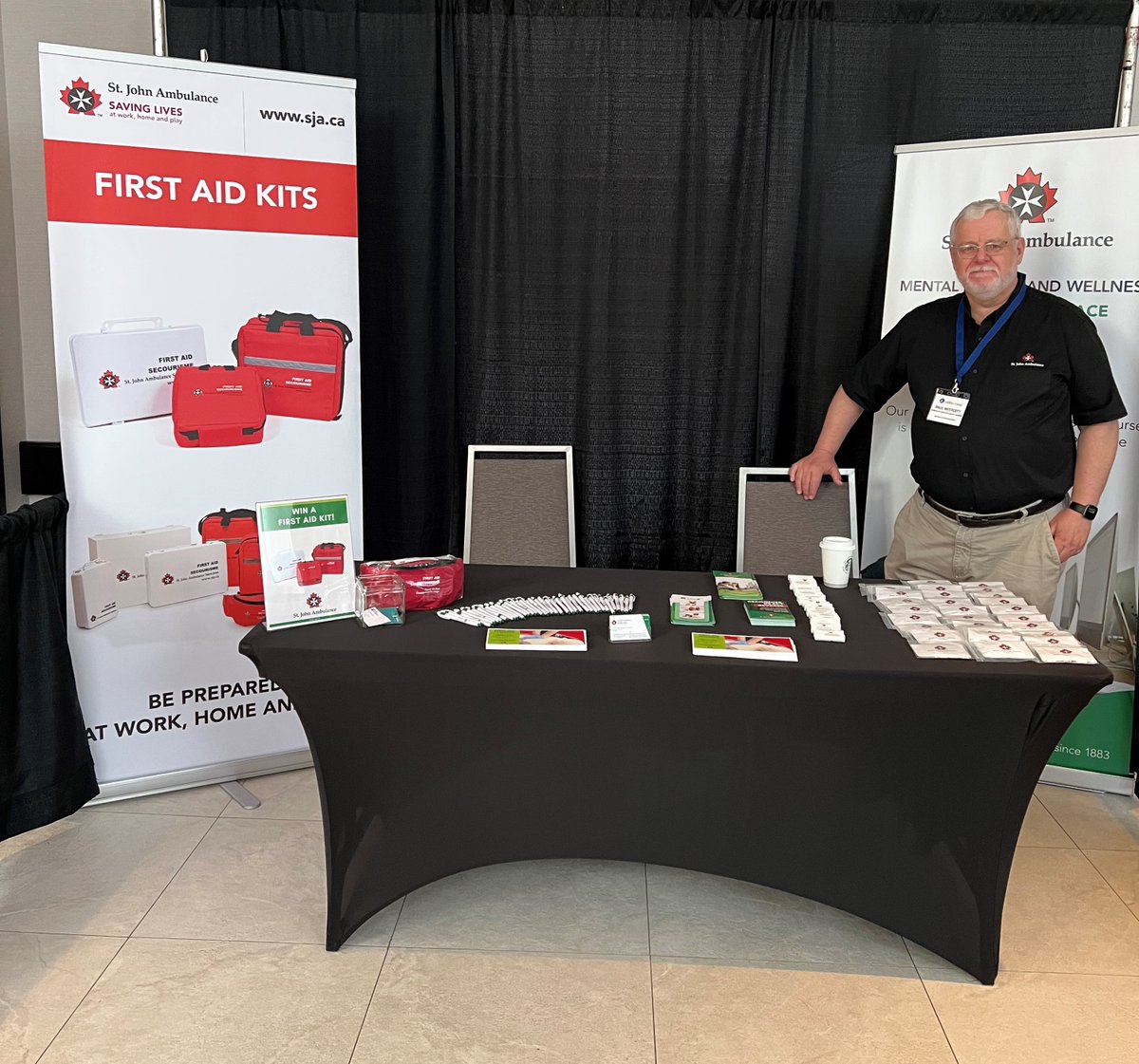 SJA_NL's tweet photo. We are attending the St. John's Board of Trade Business Bootcamp today and tomorrow! Drop by our booth for a promo code for discounted first aid training, to enter to win a first aid kit, and maybe even meet a Therapy Dog!  

#businessbootcamp #firstaid #SJA https://t.co/XzaQlX7SKw