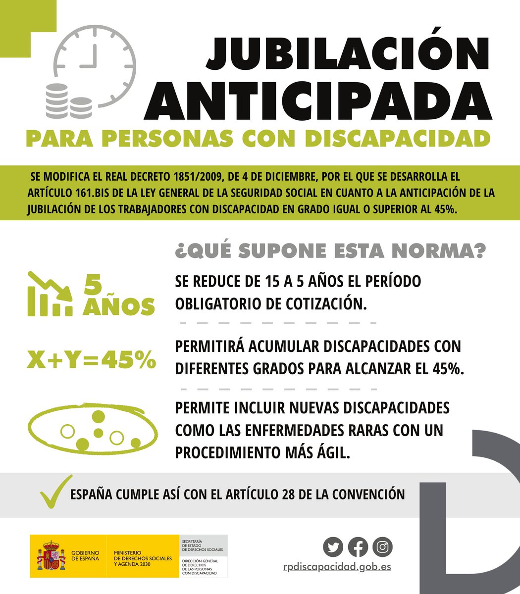 ✅ Hoy avanzamos en la protección social de las personas con #discapacidad permitiendo y mejorando el acceso a su #JubilaciónAnticipada para reconocer su contribución laboral y generar pensiones dignas que blinden su capacidad económica.