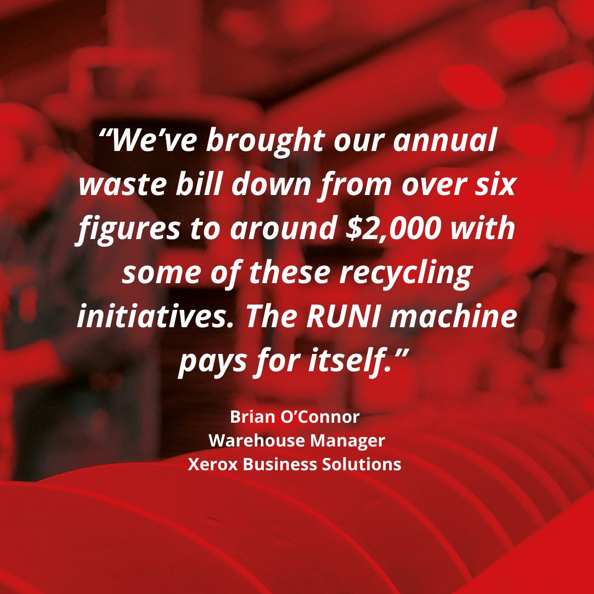 CompactorRUNI's tweet photo. Xerox are very happy with their RUNI for compacting #EPS waste into blocks. It saves them money on waste handling as well as storage space. The compacted EPS is then sold for recycling. It's a win-win for Xerox and the environment🌎! #turnwastetovalue #recycling #recyclingmatters https://t.co/Bbhk3Ycv9K
