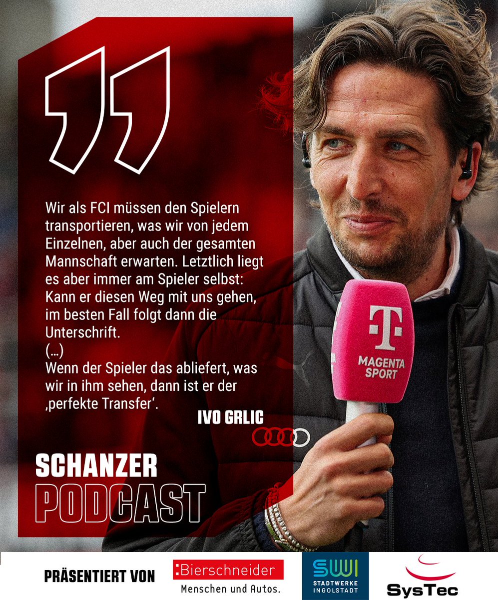 Schanzer's tweet photo. In keiner Gerüchteküche wird wohl momentan so heiß gekocht wie im Fußballbusiness! 🗣 Beim #Schanzer Podcast mit unserem Sportdirektor Ivo #Grlic haben wir natürlich auch über Transfers & deren Abwicklungen gesprochen. Die 36. Folge gibt's überall da, wo's Podcasts gibt. 🎙⚫🔴 https://t.co/emEYfD4E0M