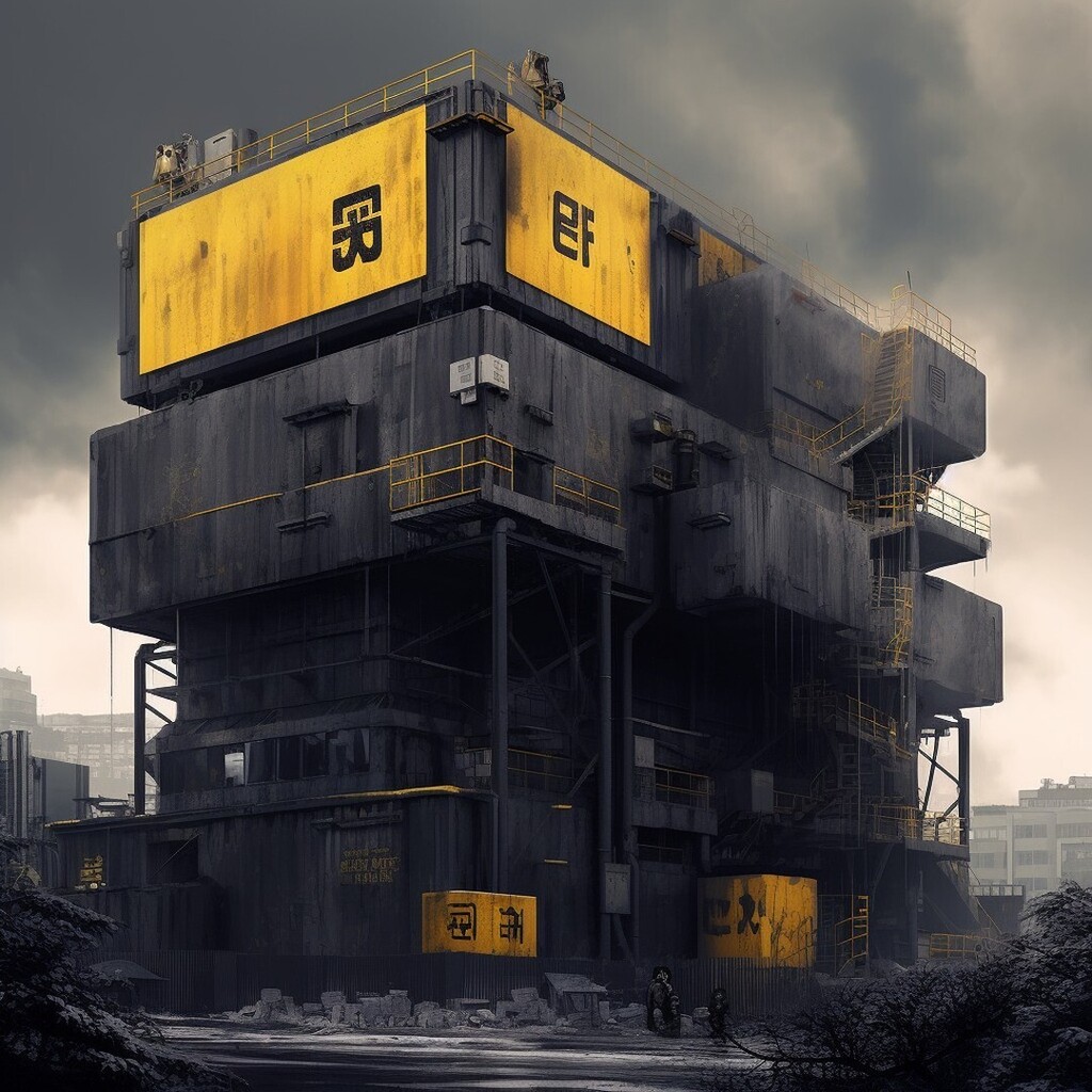 martinhowardart's tweet photo. Industrial dystopia | #conceptart #photo #dystopia #scifie #future #architecture #setdesign #cityscape #building #mining #virtualphotography #virtualart #cityscape #artgallery #color #art | Visual design and concepts created with the assistance of #midjourney #ai #aiart #aip… https://t.co/HMeBkm16fK