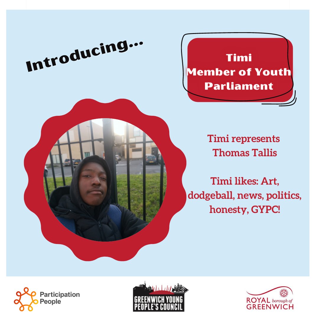 *Drumroll please* 🥁 Introducing Timi - Greenwich's Member of Youth Parliament! 🌟 Timi will represent young people in Greenwich nationally at @UKYP Check out Timi's work here: teamtim.uk #youthparticipation #youthvoice #youthcouncil #youthengagement