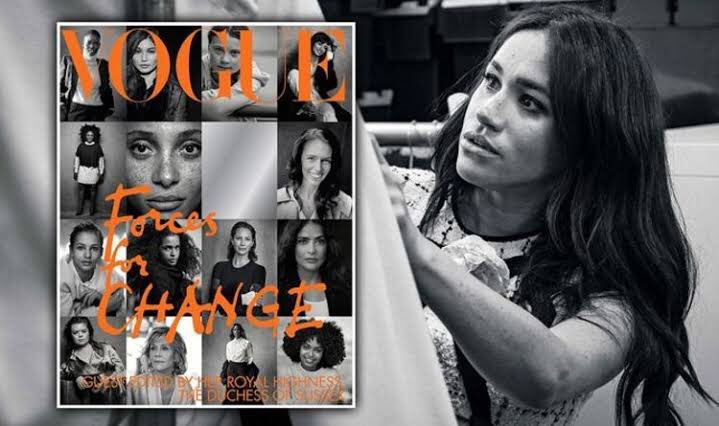 Shannon79053723's tweet photo. Meghan's guest-edit was a celebration of 15 of her influential female role models. It was dedicated to women, who contribute to positive change. Meghan also promoted female-led charities and organisations in the issue.
#ForcesForChange #TheDuchessOfSussex
#ServiceIsUniversal https://t.co/oAkhImg77j