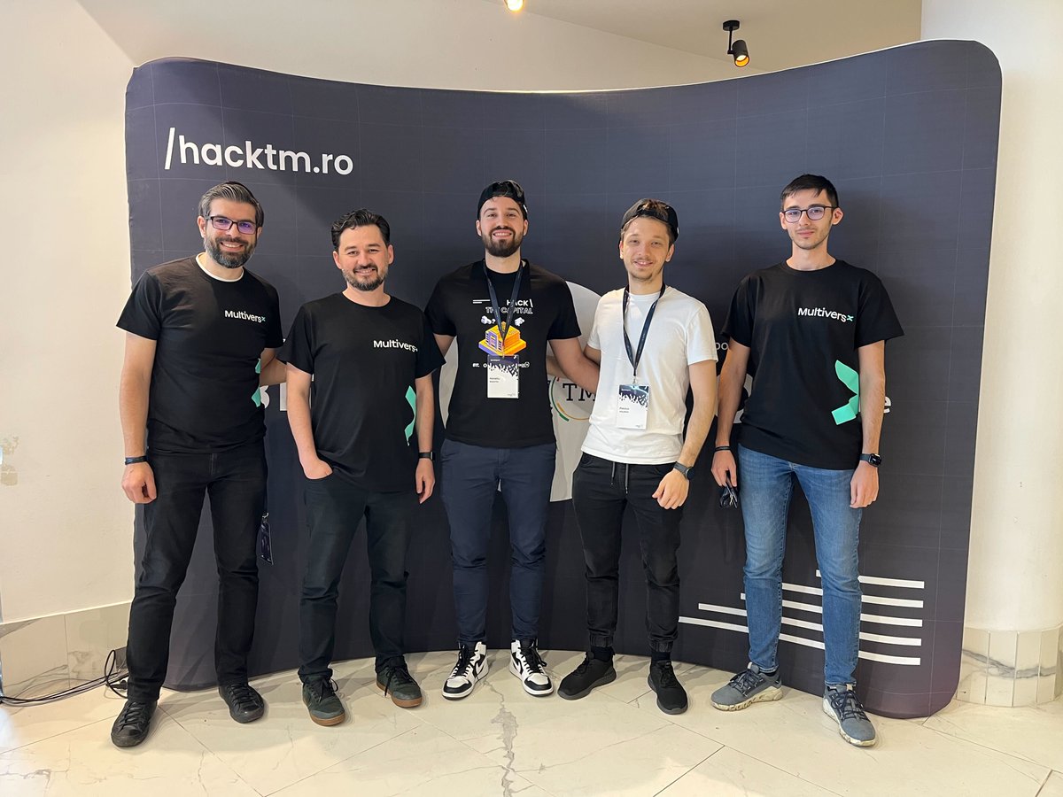 MultiversX's tweet photo. Pushing the community of builders forward at https://t.co/k3wbDWEX7a this past weekend.

The #MultiversX team was onsite, supporting innovative ideas built using our infrastructure.

Tens of projects. Hundreds of participants. 48 hours of intense coding and collaboration. https://t.co/7f6619b09d