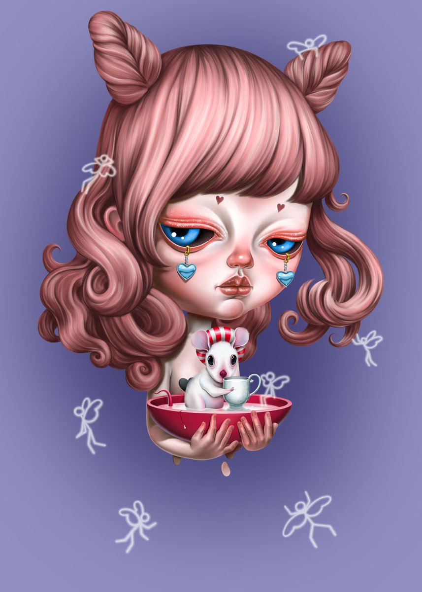 <a href="/Biggartner1/">Egartner</a> The Sleepy Mouse was always my fav character from Alice, most mysterious one actually and looking wise like “I learn this life” 
So this is my kind of Alice and Sleepy mouse drinking morning tea with milk

opensea.io/assets/ethereu…

@ElladaArt <a href="/nadsam_art/">nadsam.eth 🖤</a> <a href="/MTroino/">Marina Troino</a> join❤️