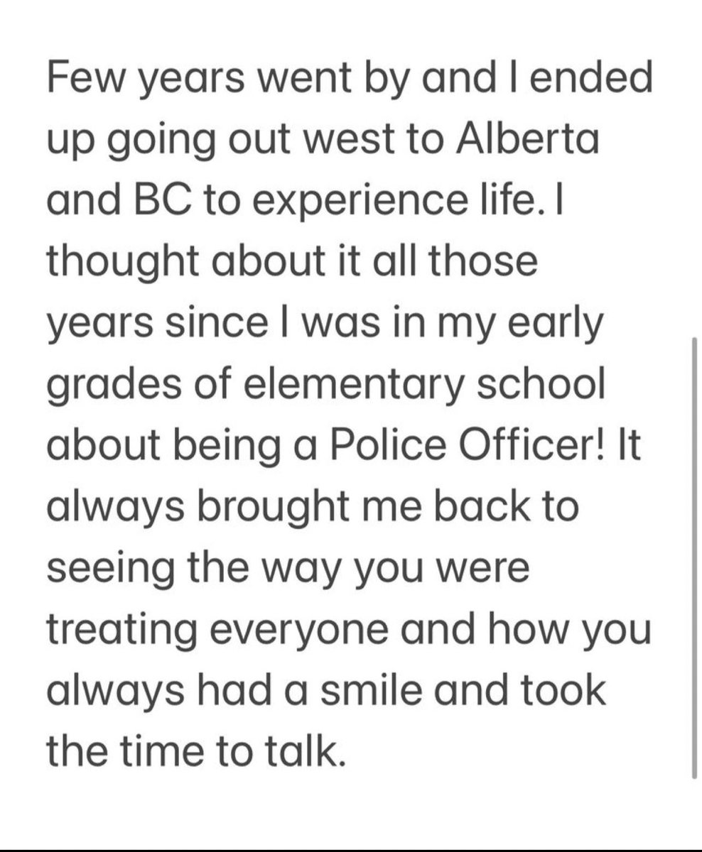 SgtOnPatrol's tweet image. PLEASE READ: in the last couple of weeks there have been so much neg rhetoric re police in uniforms at schools. This is an email I received from someone I inspired when he was in elementary school in the 90s! recently I’ve received many more. WE DESERVE TO BE IN THE SCHOOLS