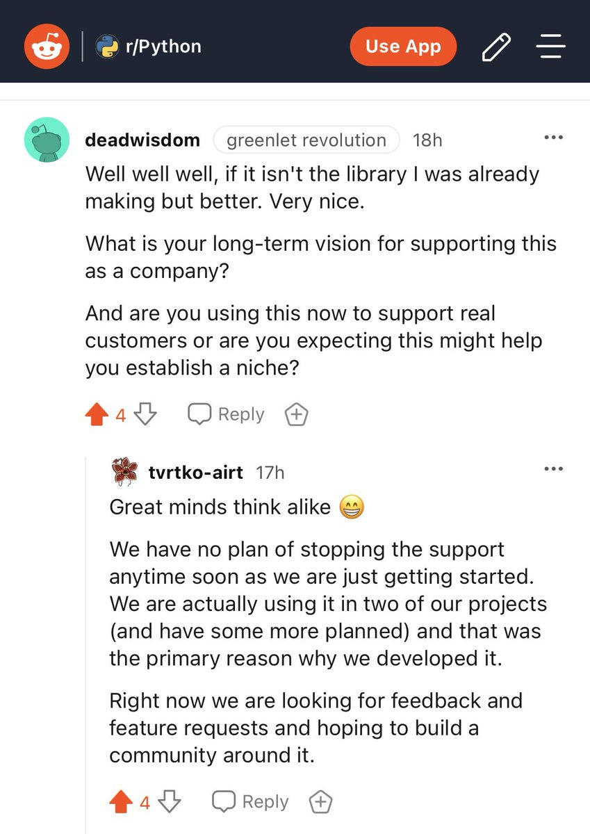airt_AI's tweet image. How amazing it is to get such a feedback! 🤩 And yes, we’re here for the long run, alright, so do let us know how we can support you! 

bit.ly/FastKafka 

#FastKafka #Kafka #Python