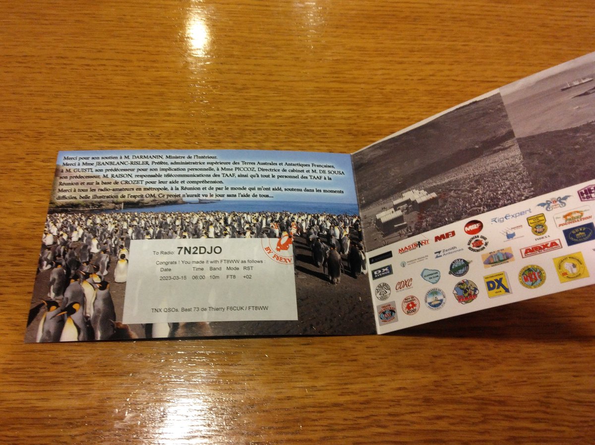 7n2djo's tweet photo. 初めてのOQRS。
4/11に申し込んで、35日で到着しました。
二つ折りの綺麗なカードで、いい記念になりました😄
#FT8WW
#CROZET_Island https://t.co/q6gPjE7f7Z