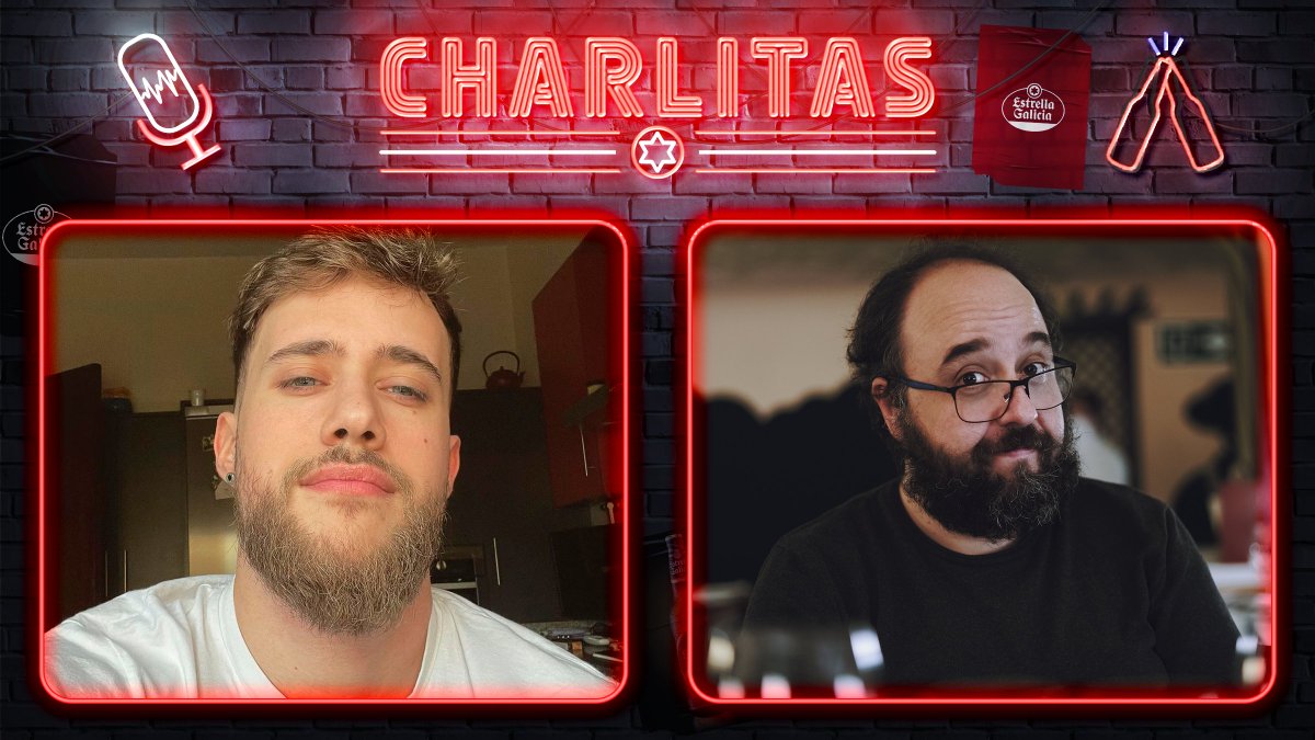 estrellagalicia's tweet photo. Hoy a las 19h (aproximadamente) 👀 se estrena Charlitas con @thecarolos, y @polispol será el encargado de romper el hielo🧊 https://t.co/JWhdKv3mTt