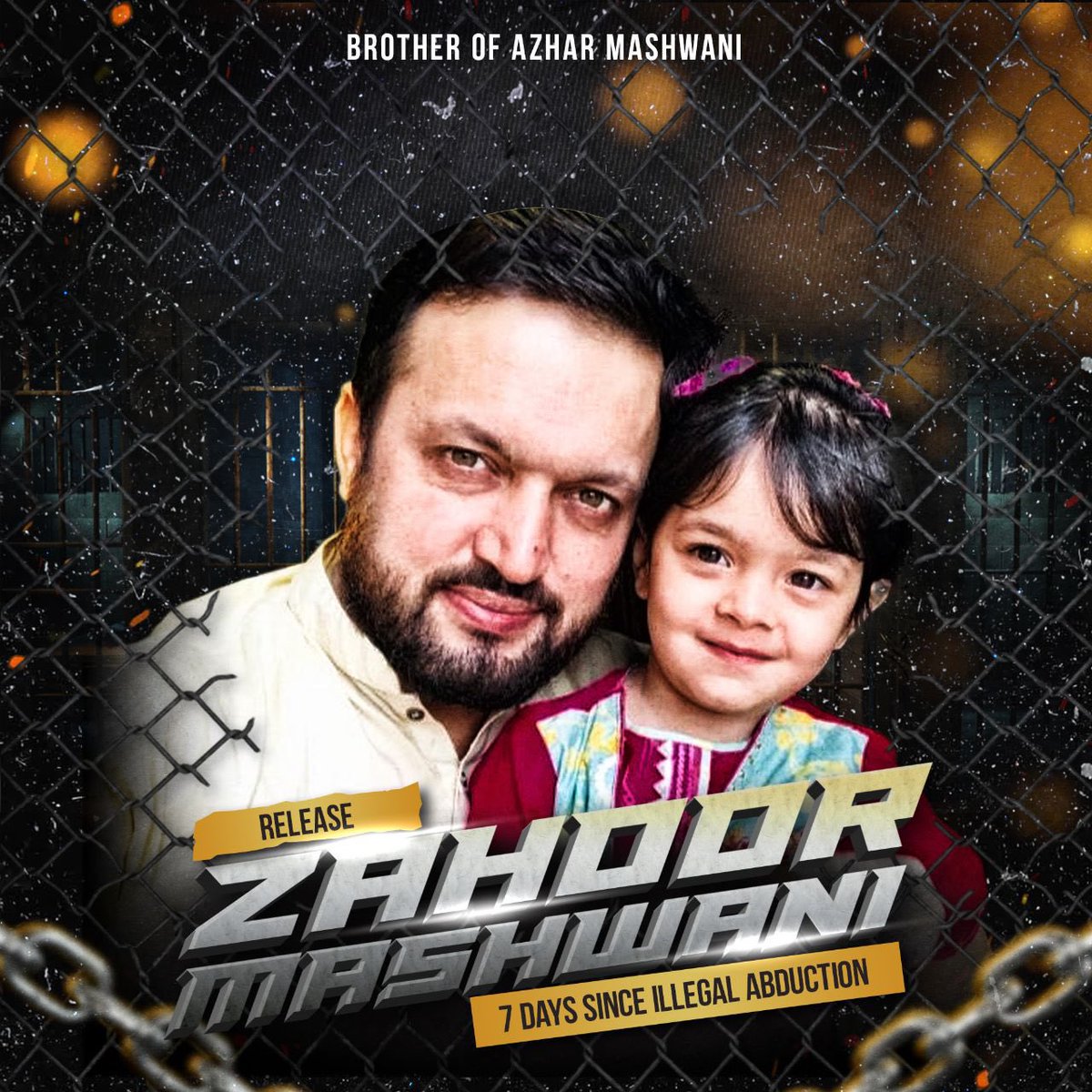 PTIofficial's tweet photo. Zahoor Mashwani, brother of Azhar Mashwani was illegally abducted 7 days ago. We demane immediate release, and end to these fascist tactics of this regime! https://t.co/Xh8pAXqQVw