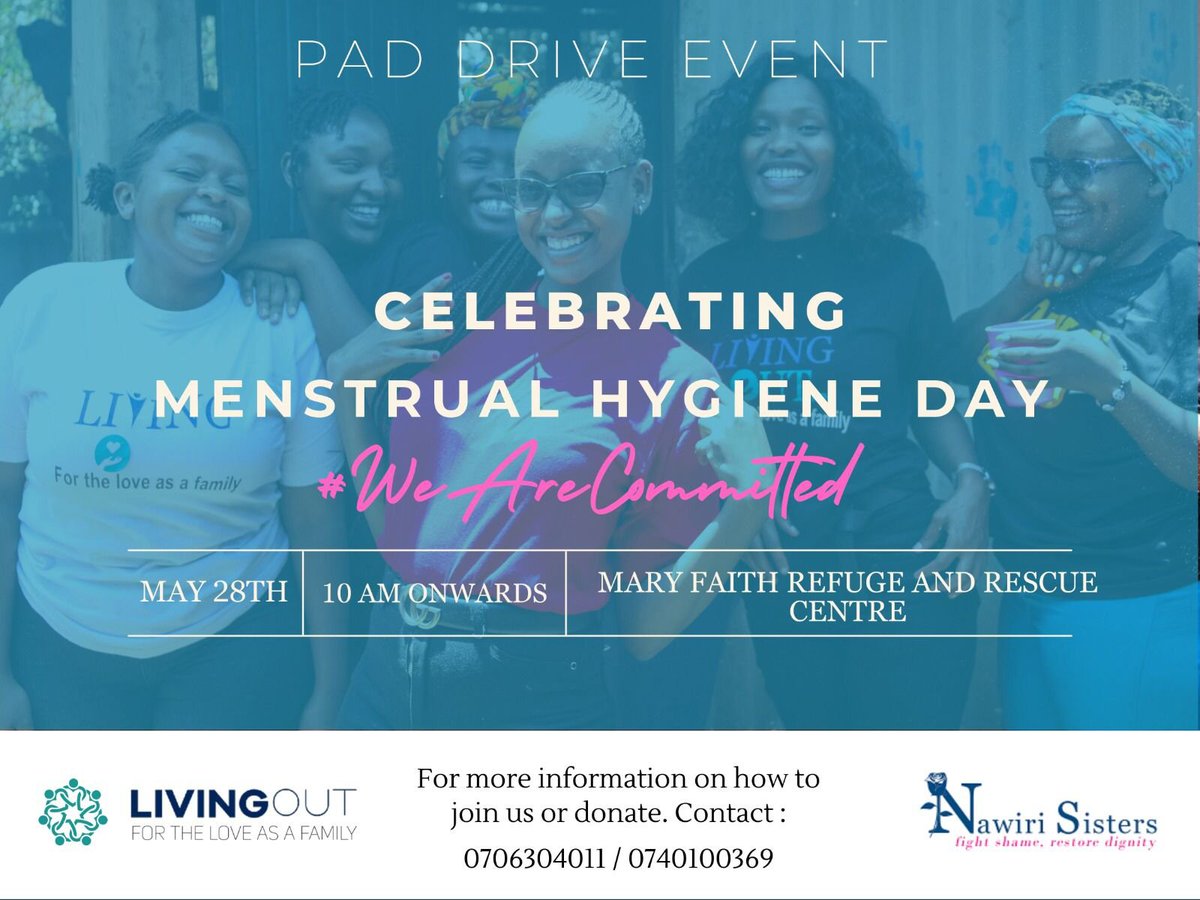 It's just 11 days to go 🥳🥳🥳
The #MenstrualHygieneday is here and we are super excited to engage teenage mums at Mary Faith Rescue Centre alongside @LivingOut254 on #menstrualeducation

#nawirisisters #NawiriNaNawiri #menstruationmatters