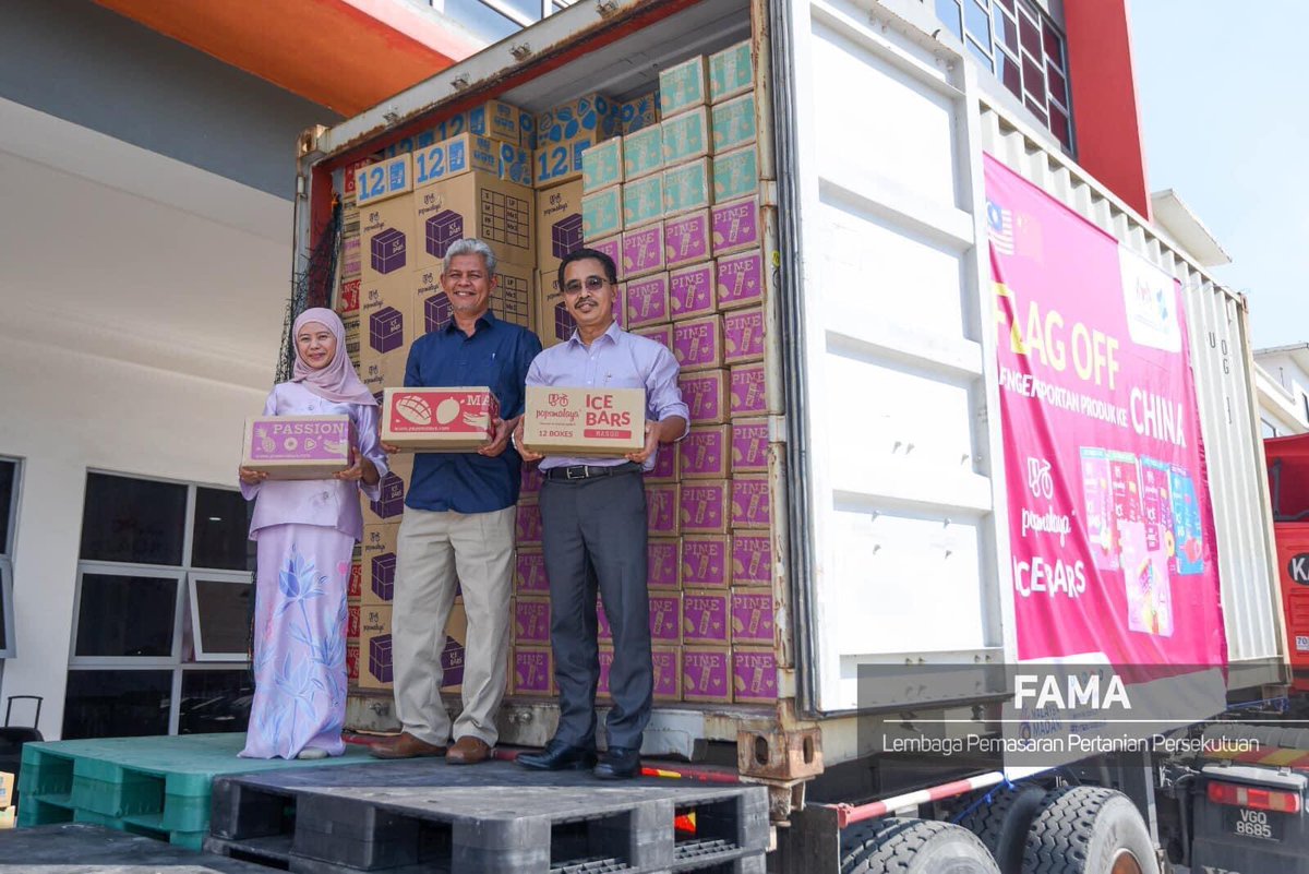 FAMA_Malaysia's tweet photo. PROGRAM FLAG OFF PENGEKSPORTAN PRODUK SYARIKAT DOLUVO SDN BHD KE PASARAN CHINA

16 Mei 2023 (Selasa)
2.00 Petang
Doluvo Sdn Bhd, Bandar Puncak Alam, Selangor https://t.co/dtbkpm8l27