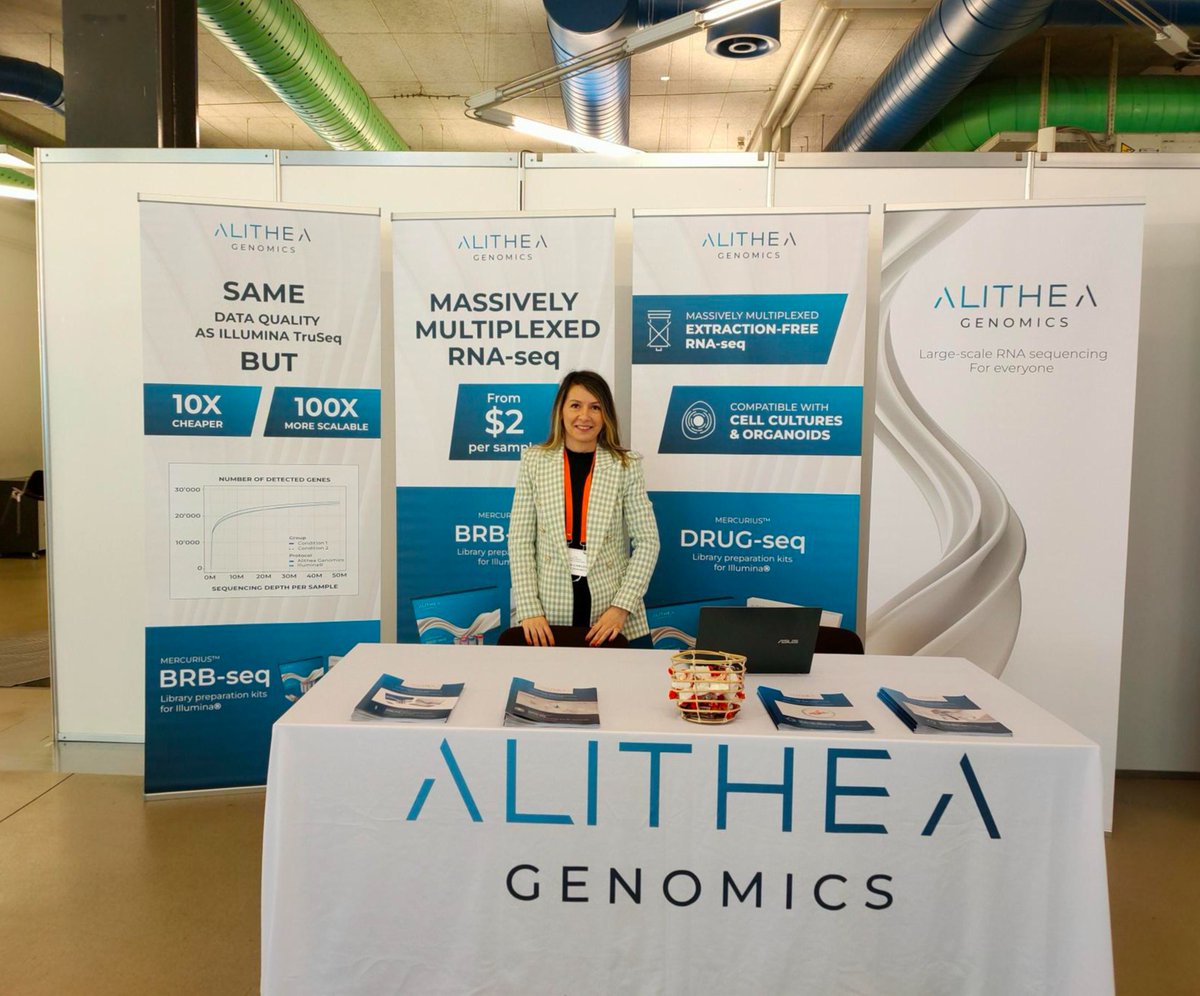 AlitheaGenomics's tweet photo. π£ Alithea is all set!
Come visit us at πbooth 1π at the XVIth International Nidovirus Symposium π¦ in Montreux, Switzerland.
#brbseq #drugseq #nido2023 https://t.co/hkVDpY5J3f