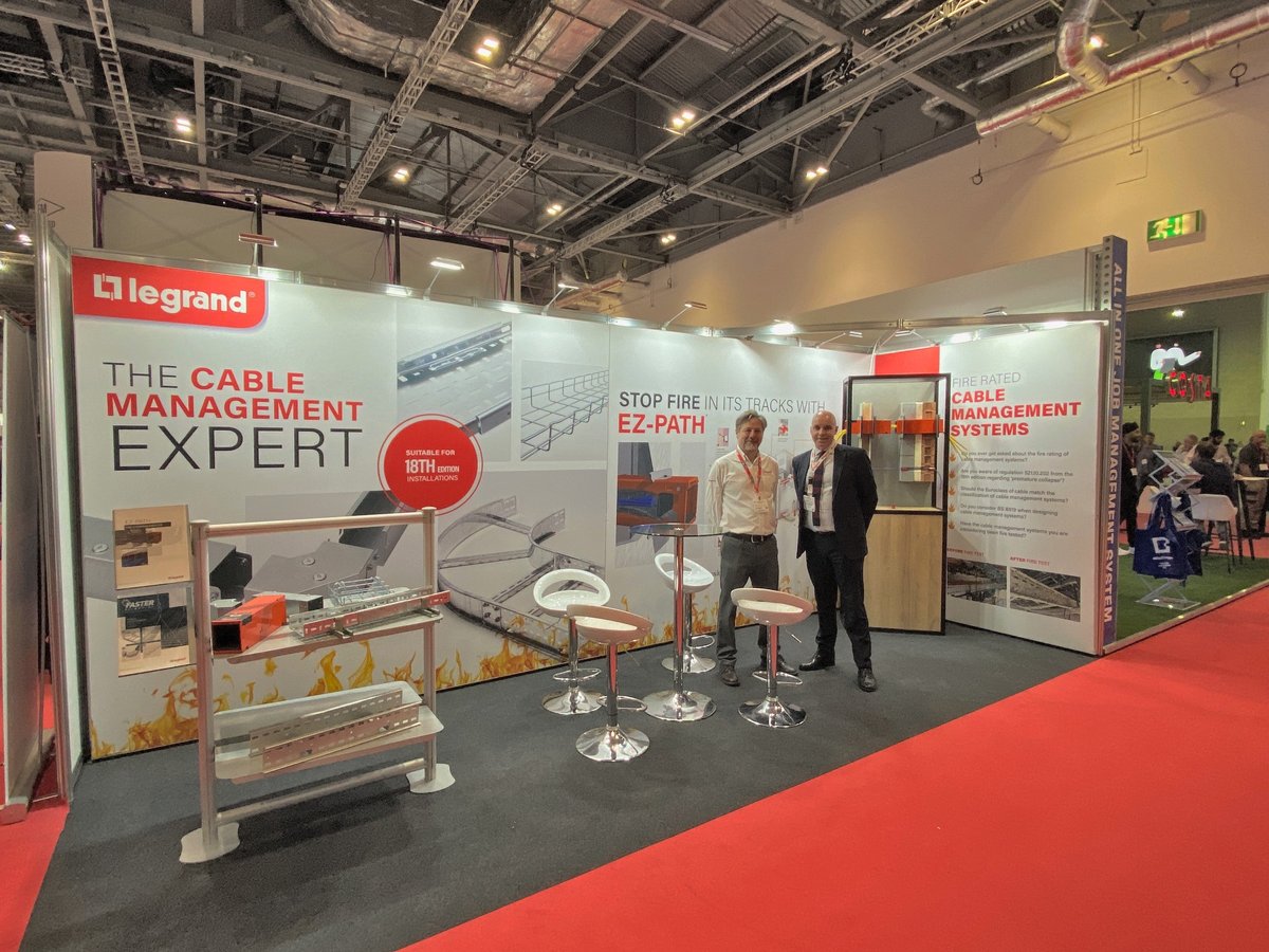 LegrandUK's tweet photo. Today is day 1 of #FIREX23
If you're at the event come and see us on stand FI.2417 to find out more about our cable management ranges including EZ-Path fire stopping devices.
#FIREX2023 #Legrand #PassiveFireProtection #EZPath #CableManagement #FireSafety #FireProtection https://t.co/lLpMt2IZIs