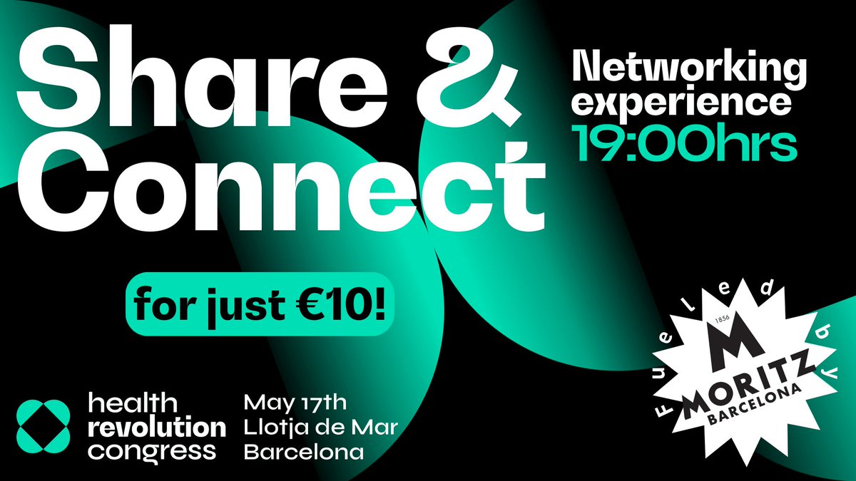 HRC_Barcelona's tweet photo. 👥  Let’s meet at the #HealthRevolutionCongress! If you can’t make it during the day, no worries: you have the option to go to the Share &amp; Connect network experience! It’s a great way to connect with others with a drink and some music. Check it out here   https://t.co/lGYF6GTiXZ https://t.co/UB4LgdajSN