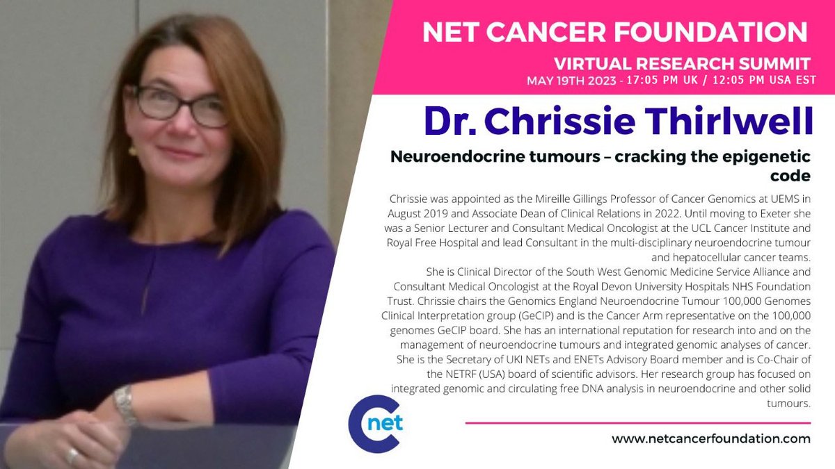 NET CANCER FOUNDATION on Twitter "4 days to go until our 3rd Virtual Research Summit. We would