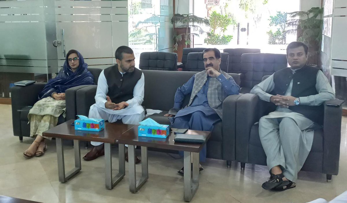 PMRUKP's tweet photo. Performance Management and Reforms Unit (PMRU) was honoured to host Secretary Administration Department KP, Mr. Manzoor Ahmad, for a visit and briefing۔
Secy. Administration was welcomed by Director PMRU , Mr. Mughees Sanaullah along with all the Deputy Directors. https://t.co/1bzoarMjED