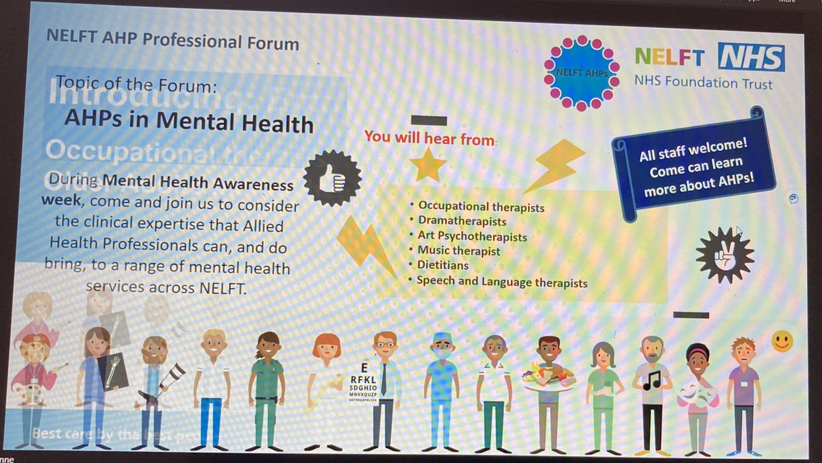 Looking forward to #AHPsinMH session @NELFT_AHP today! @NELFTLetsEngage