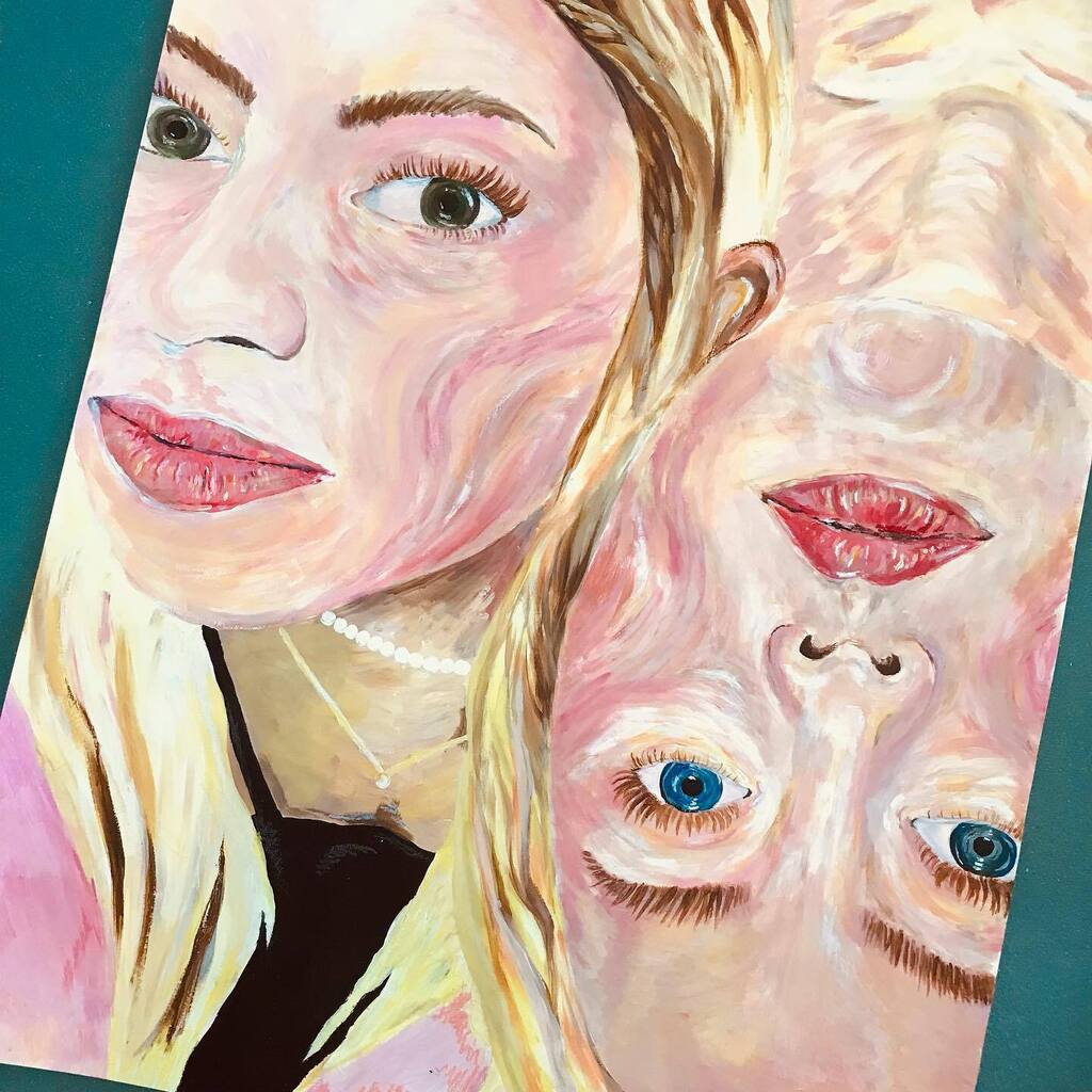Gorgeous WIP in school today ! Lovely bright expressive one to share with you today 👌🏽👏🏽👏🏽👏🏽
.
.
.
.
#portrait #doubleportrait #faces #face #colour #expressyourself #talent #artinschool #painting #figurativeart #bravo #wip