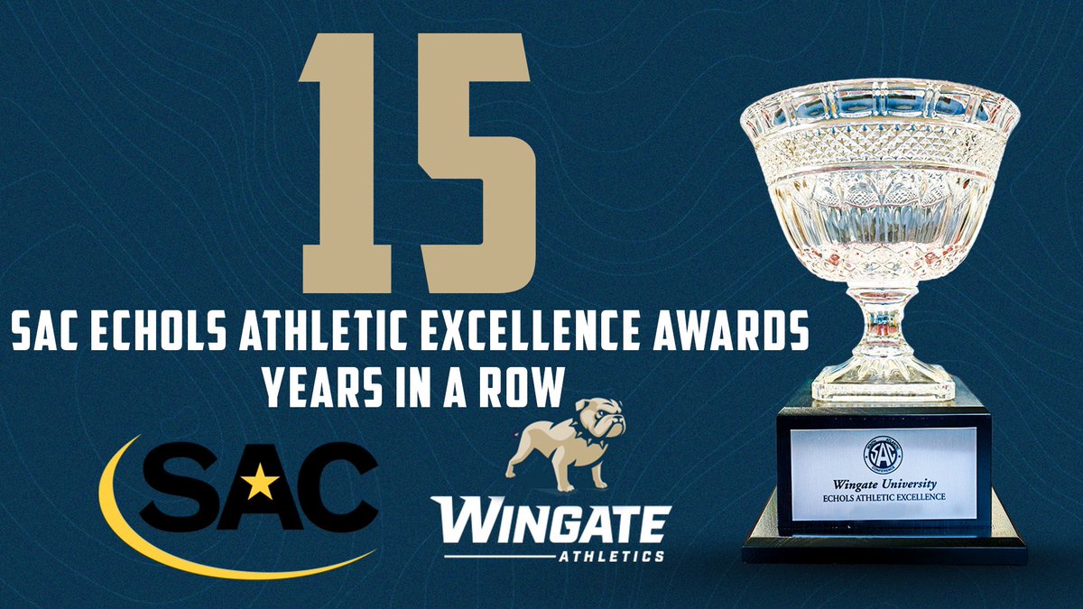WU_Bulldogs's tweet image. 1⃣5⃣ IN A ROW!!!!

#WINgate piled up 2⃣0⃣ SAC titles to roll to their historic 15th straight SAC Echols Athletic Excellence Award!!

The 'Dogs won by 361 points!!

Story | bit.ly/453mKF3

#OneDog