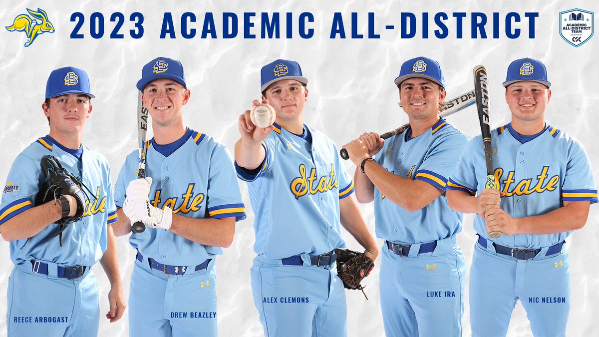 Five Jackrabbits named to College Sports Communicators Academic All-District Baseball Team
#GoJacks

📰 bit.ly/3IixKEJ