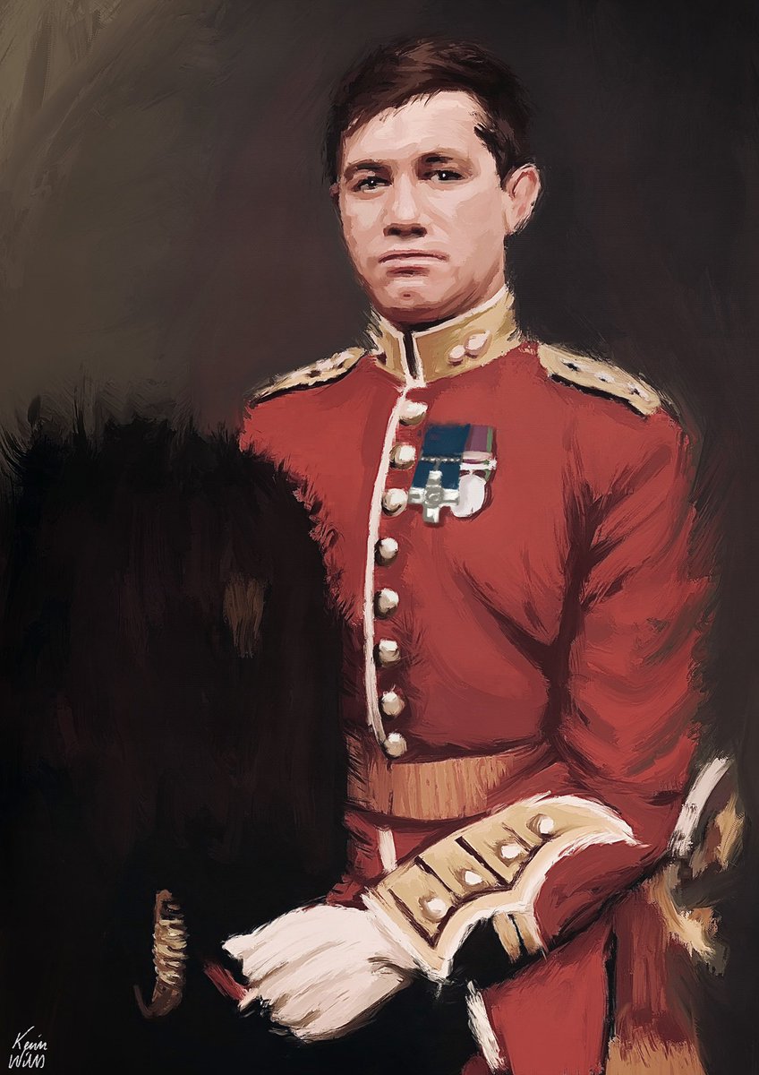 My latest portrait, Captain Robert Laurence Nairac GC a British Army officer in the Grenadier Guards who fell on 15th May 77 in Northern Ireland Only 10 limited edition framed or unframed prints will be made available @GrenadierGds #GeorgeCross @poppypride1