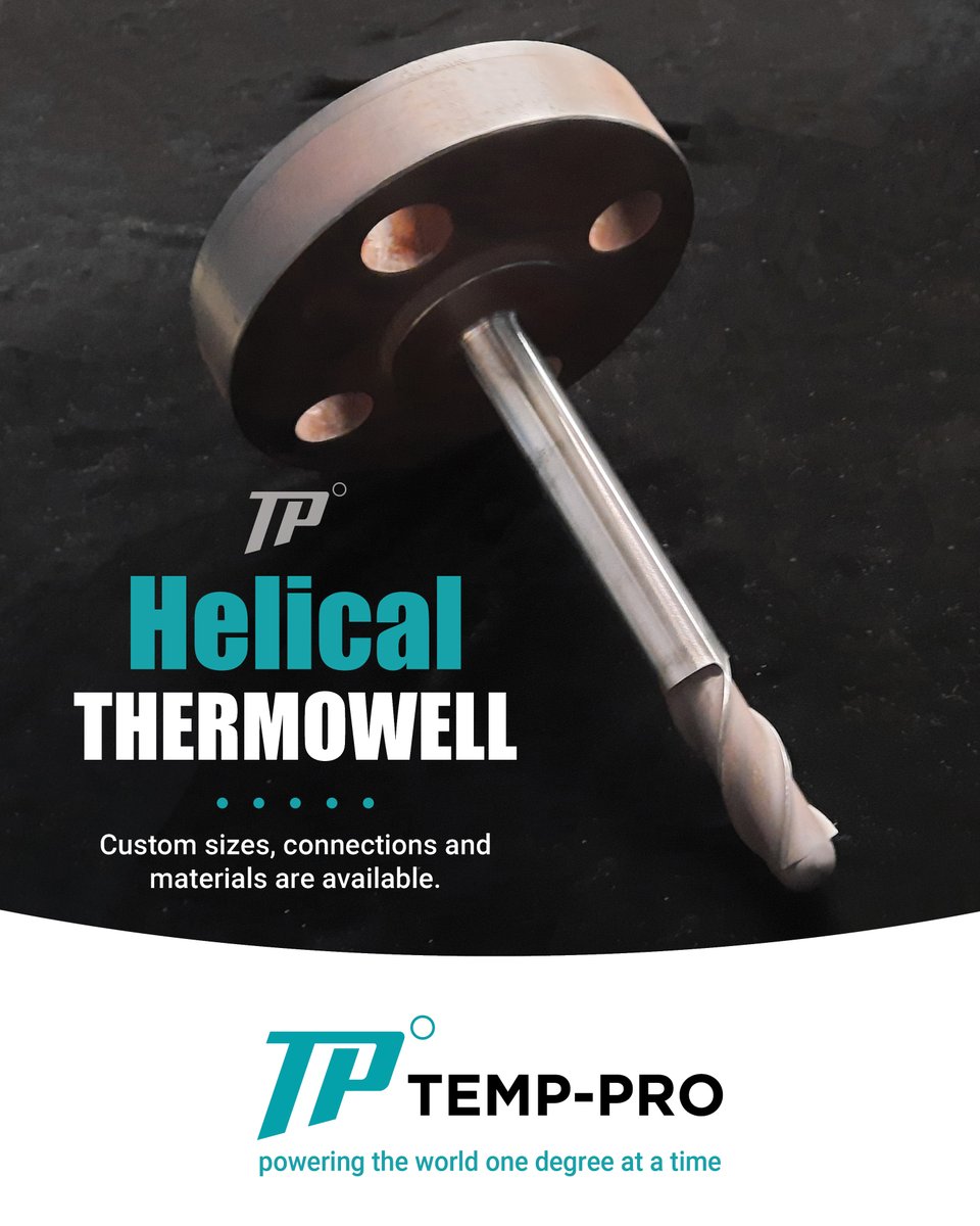 🌡️ Take Control of #TemperatureMeasurement with Helical Thermowells! 🌡️

Contact us today temp-pro.com/2023/03/10/hel…

⚡🌎Powering the world one degree at a time
#TemperatureSensors #TemperatureControl #HelicalThermowells #IndustrialSolutions #Efficiency #Reliability #TempProInc
