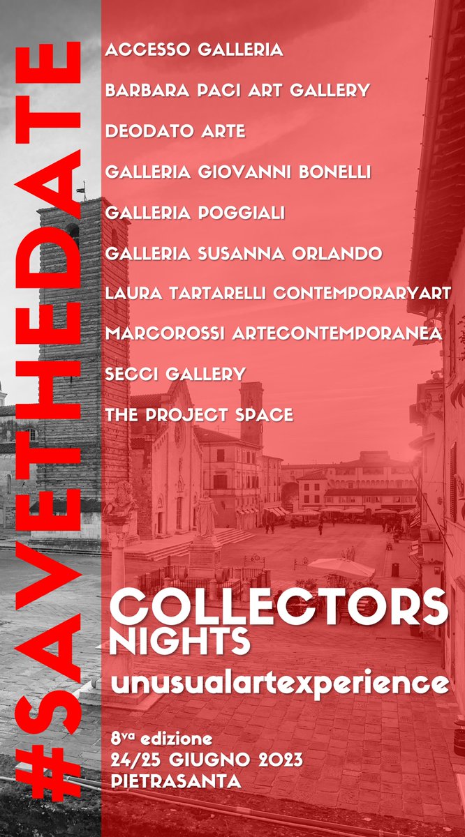 LocandaalColle's tweet photo. Post cards from CollectorsNights 2023 | 8va Edizione | 24/25 giugno | Pietrasanta (LU) #evento #arte #artecontemporanea #contemporaryart #artexhibition #contemporaryartexhibition #artgalleries #pietrasanta #cittadarte #collectorsnight2023 https://t.co/99SfXM6sqG