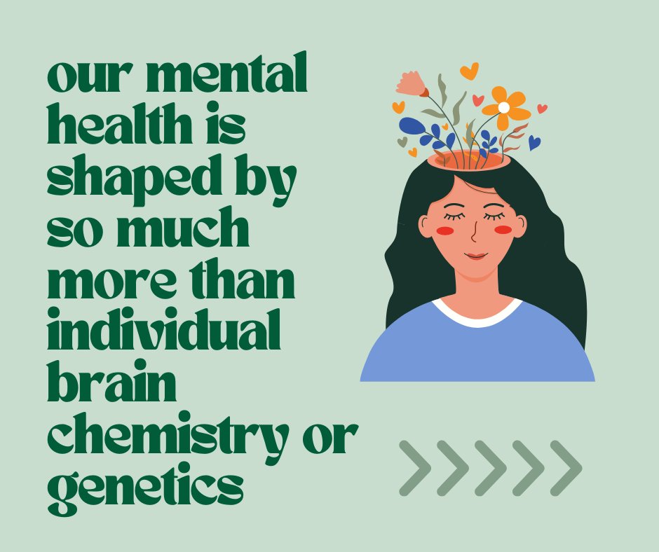 CISSeattle's tweet photo. May is Mental Health Awareness Month! Mental health matters, and like physical health, our mental health is shaped by so much more than individual brain chemistry or genetics. https://t.co/N39fX063uh