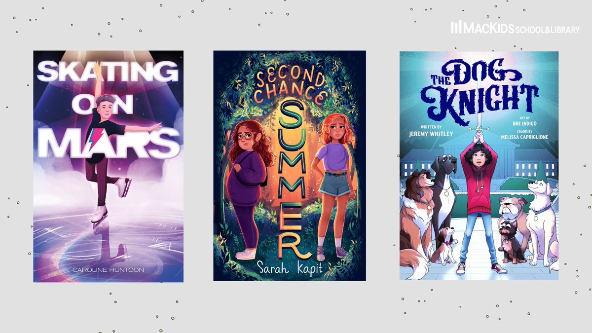 Happy Middle Grade May! Check out these books and more in our May releases roundup: bit.ly/3LHgFWb

🌟SKATING ON MARS by @CarolineHuntoon
🌟SECOND CHANCE SUMMER by @SarahKapit
🌟THE DOG KNIGHT by @jrome58 &amp; @ndgoarts