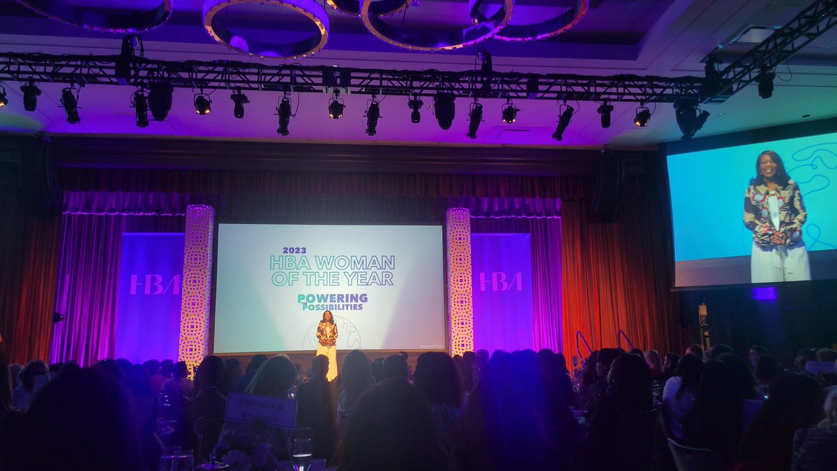 Mary Stutts, CEO of <a href="/HBAnet/">Healthcare Businesswomen’s Association (HBA)</a> just kicked off #WOTY23! Powering the possibilities. "No other organization has career development infrastructure that HBA has" "HBA is present in more than 63 countries!" #janssen #HBAImpact