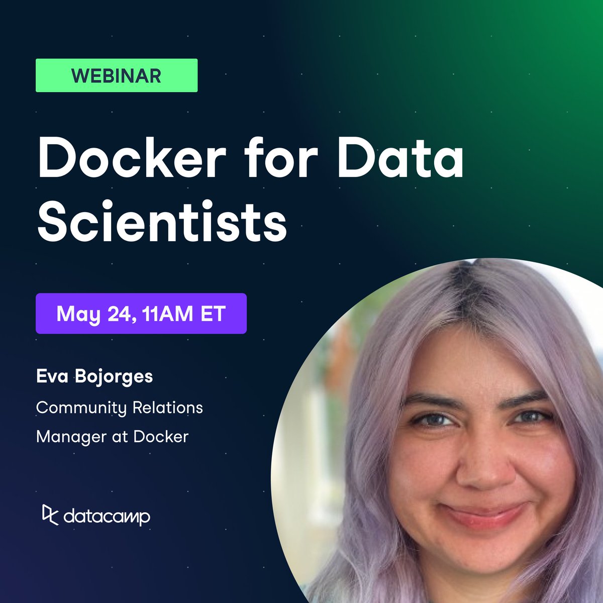 Join <a href="/eeveeta/">Eva Bojorges</a>, Community Relations Manager at <a href="/Docker/">Docker</a> to learn how you can get started.👇

Maximize your workflow by learning how to run containers, create your own images from your analyses, and much more!

⏰ May 24 | Register 👉 bit.ly/3MgMgye