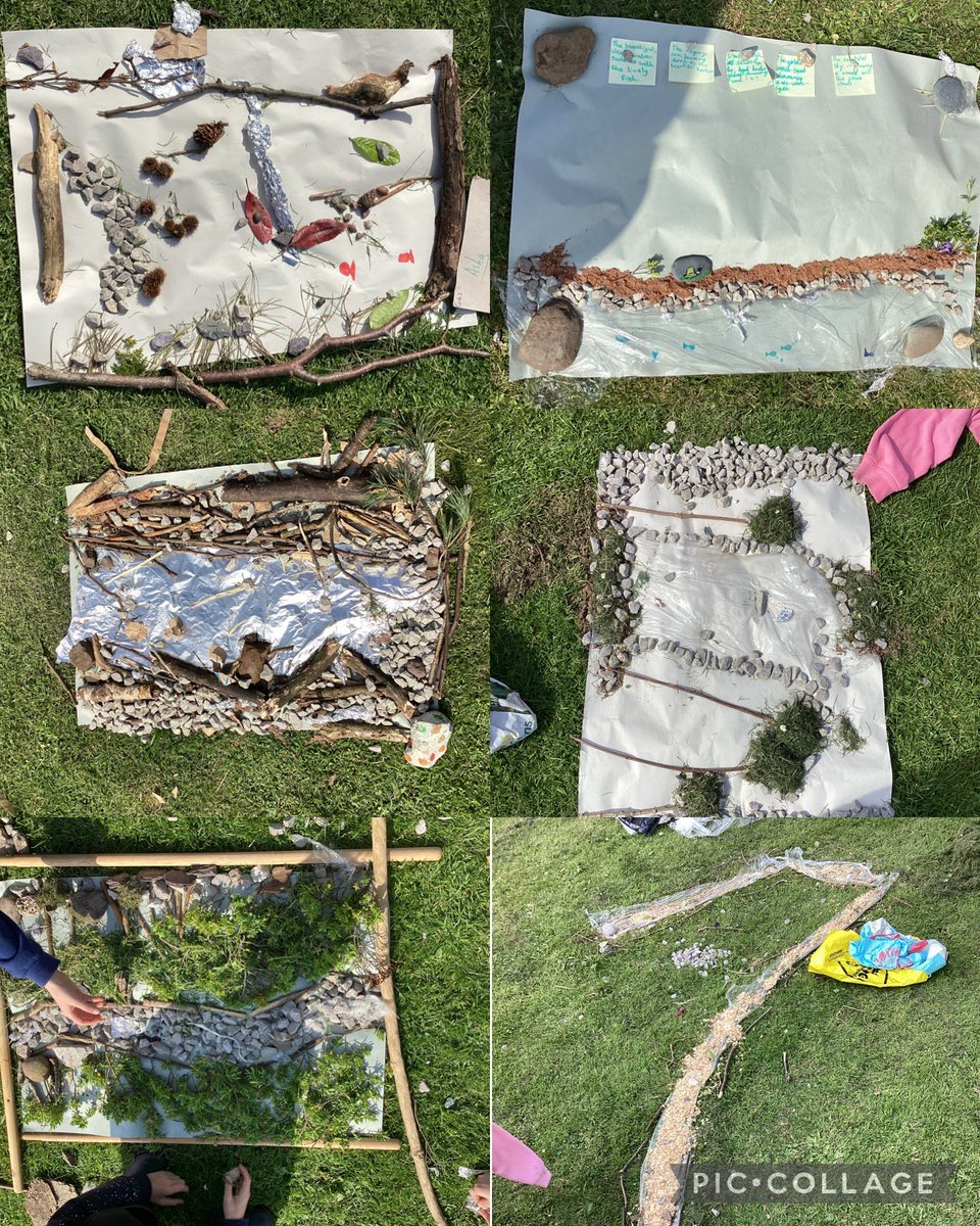 HBJSCH63's tweet photo. Year 5 have had a great time learning outdoors today!🍃 We started off the day creating our own Rivers inspired by Marc Martin’s ‘A River’ before writing our own description. We then investigated different shapes and angles! 📏📐 #HBJSYear5 #HBJSOutdoorlearning https://t.co/So7w358KAH