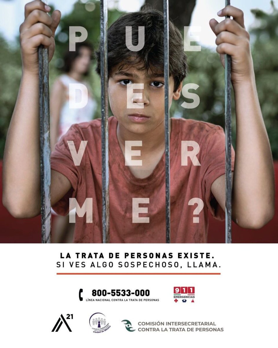 La trata de personas existe!
📷 Si ves algo sospechoso, llama.
📷 800 5533 000 Línea Nacional contra la Trata de Personas
CEPREVIDE #PuedesVerme
