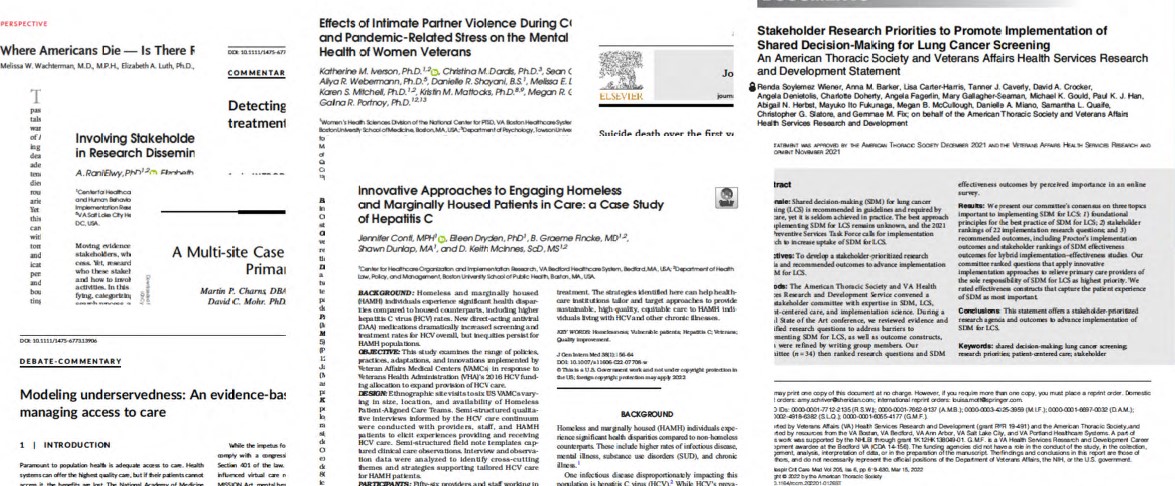 We are proud that in FY22, CHOIR investigators and staff published 299 papers, including research, quality improvement, and opinion pieces, to help advance coordinated, patient-centered health care for all #Veterans through research and quality improvement