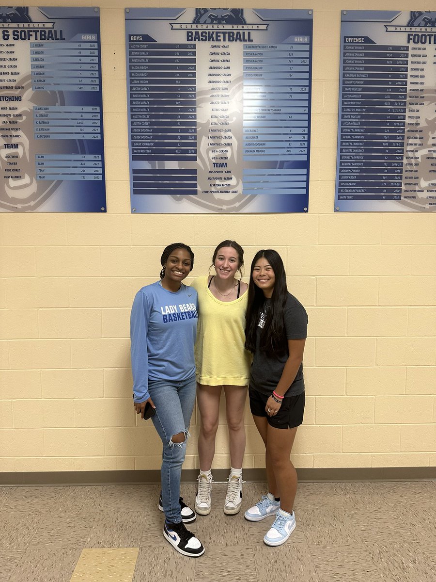 <a href="/ladybearsbbk/">Berlin Lady Bears Basketball</a> record board has been updated! Congratulations to <a href="/MiaRaines3/">Mia Raines</a> <a href="/LMerriweather22/">Layla Merriweather</a> and <a href="/Cami2025/">Cami Elliott</a> for being added! Way to go ladies! 💪🏻🐻🏀<a href="/Todd_spinner/">OlentangyBerlinBears</a> <a href="/BerlinBearsAD/">Olentangy Berlin High School Athletic Dept</a> #ClawsUp