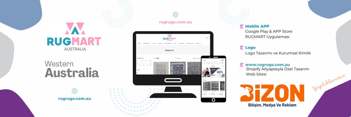 bizonmedya's tweet photo. Our work for the RugMart. 👍
📍Western Australia

👉Mobile Uygulama,
👉Web Sitesi,
👉Logo ve Kurumsal Kimlik Tasarımı

☎️ 03566060112 
🔗https://t.co/WAq7J20w6D

#tasarım #webdeveloper #reklam #reklamajansı #bizonreklam #eticaretsitesi #eticaretçözümleri #eticaretpaketleri https://t.co/WGGk7R1KRO