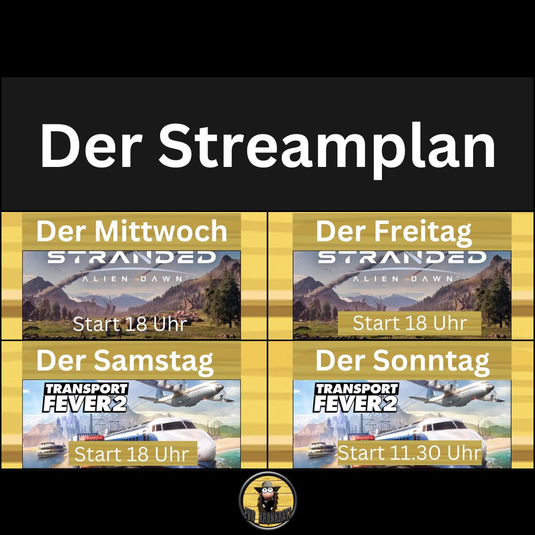 Evo_Kronkratz's tweet photo. Lasst uns die neue Woche Rocken! 
https://t.co/KmJrHOxY9L
#Streamplan #twitch #twitchtv #twitchaffiliate #twitchgamer #twitchstreaming #twitchcommunity #streamer #streaming #gaming #gamer #transportfever2 #aliendawn #transportgame #simulationgame #aufbaugame @SurvivalPiraten https://t.co/Zg6OA3Ko6Z