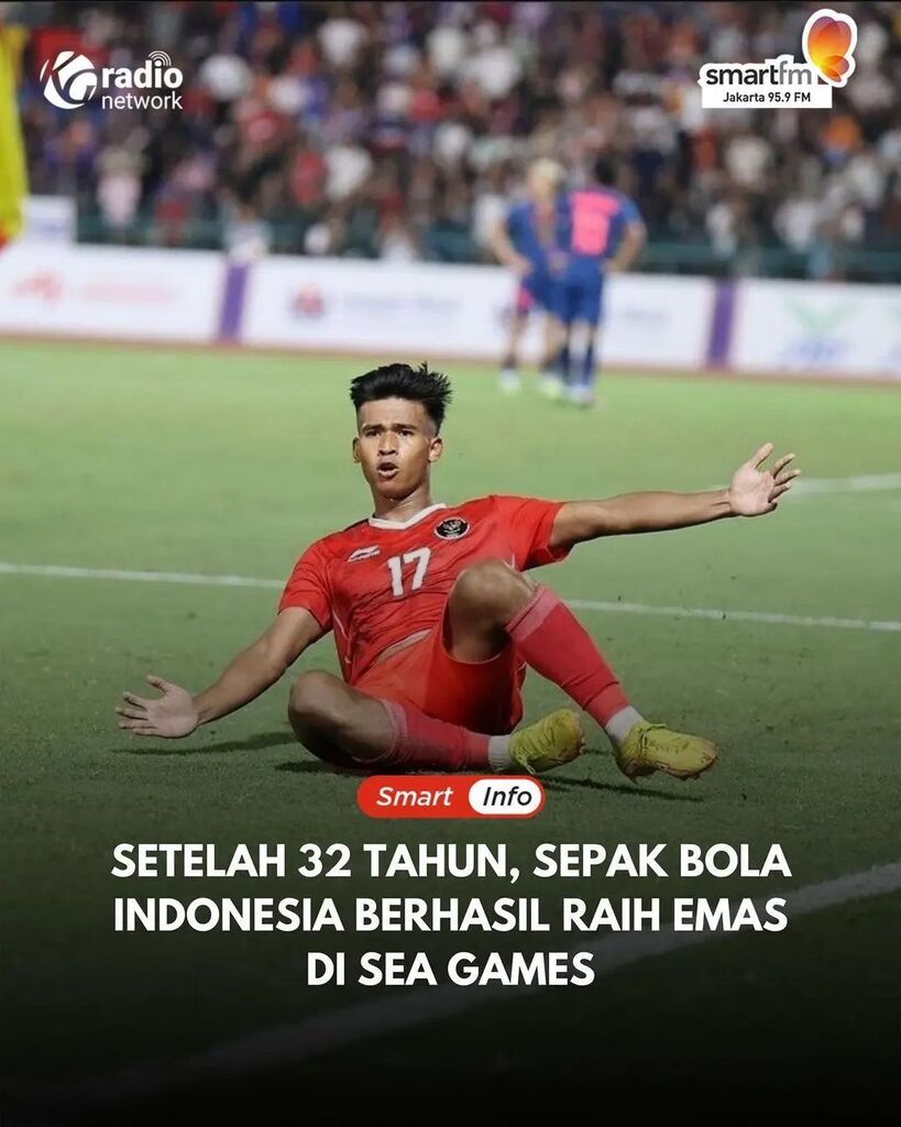 Sepak bola Indonesia berhasil meraih emas di Sea Games 2023 setelah 32 tahun.

Timnas Indonesia unggul dari Thailand 5-2 pada pertandingan malam ini (16/05).

#seagames #seagames2023 #indonesiavsthailand #timnasindonesia #timnasday #timnasjuara #juaraseagames #sepakbolaindon…