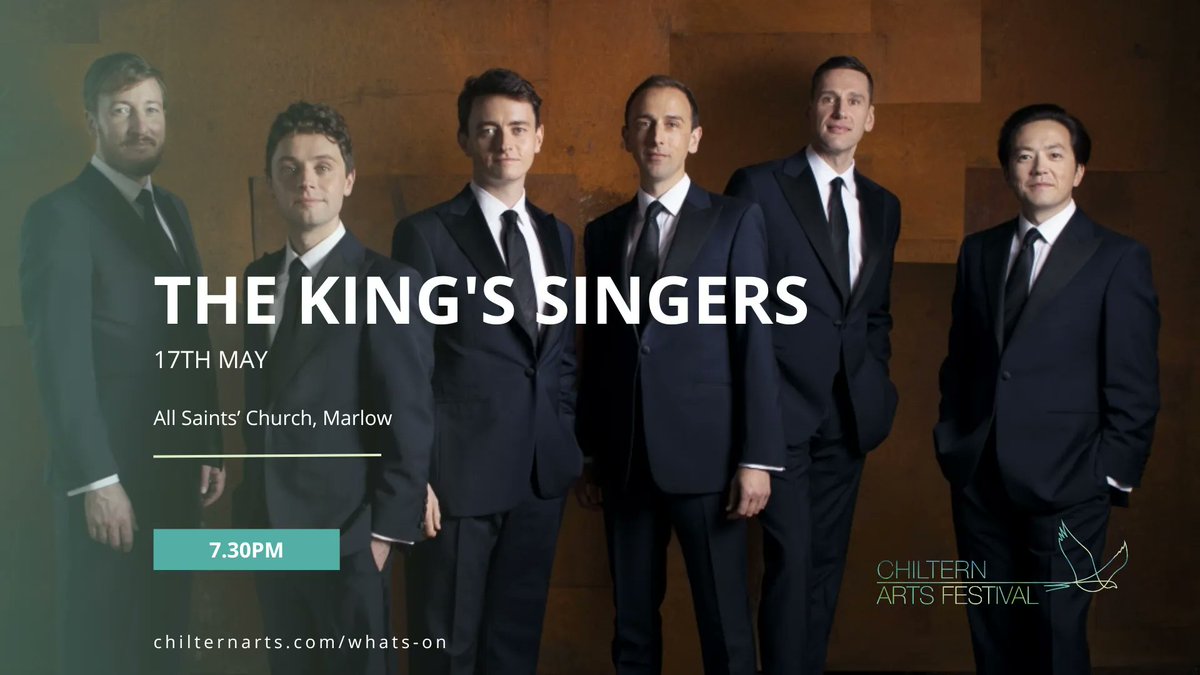 Chiltern Arts Festival (@chilternarts) on Twitter photo Don't miss the <a href="/kingssingers/">The King's Singers</a>' captivating recital in Marlow tomorrow at 7:30 pm! Experience impeccable harmonies & unrivaled techniques from the gold standard of #acappella singing. Tickets can be bought online or at the door: buff.ly/3LkS5LA - #musicfestival #artfestival Don't miss the <a href="/kingssingers/">The King's Singers</a>' captivating recital in Marlow tomorrow at 7:30 pm! Experience impeccable harmonies & unrivaled techniques from the gold standard of #acappella singing. Tickets can be bought online or at the door: buff.ly/3LkS5LA - #musicfestival #artfestival