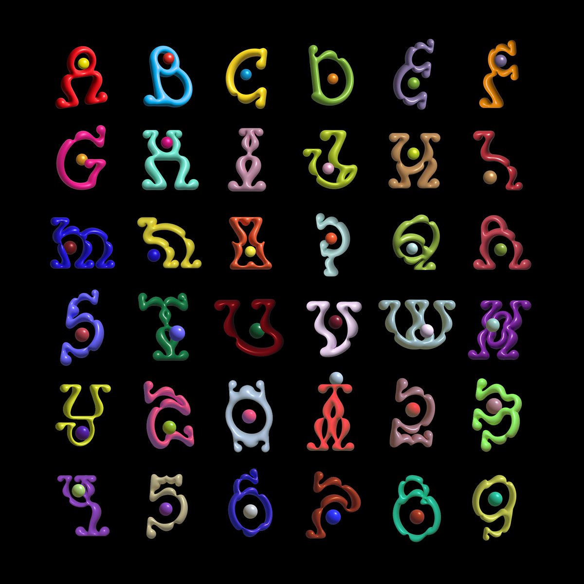 Spent the last month and a half doing <a href="/36daysoftype/">36 Days of Type</a> This year I challenged myself to play around with some 3D stuff, and used Illustrator’s new 3D features for that. There are also some lowercases that I may post later