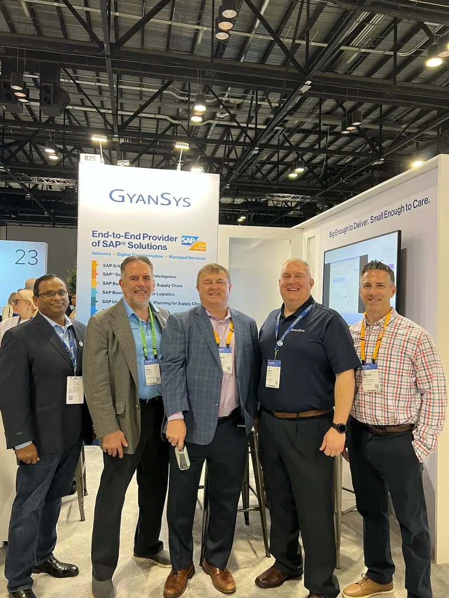 Come meet us at Booth 825 and learn from our #customers how #TeamGyanSys helping in their #digitaltransformation journey.Securitas at #GyanSys booth.#sapphire2023 #asug #sapphire