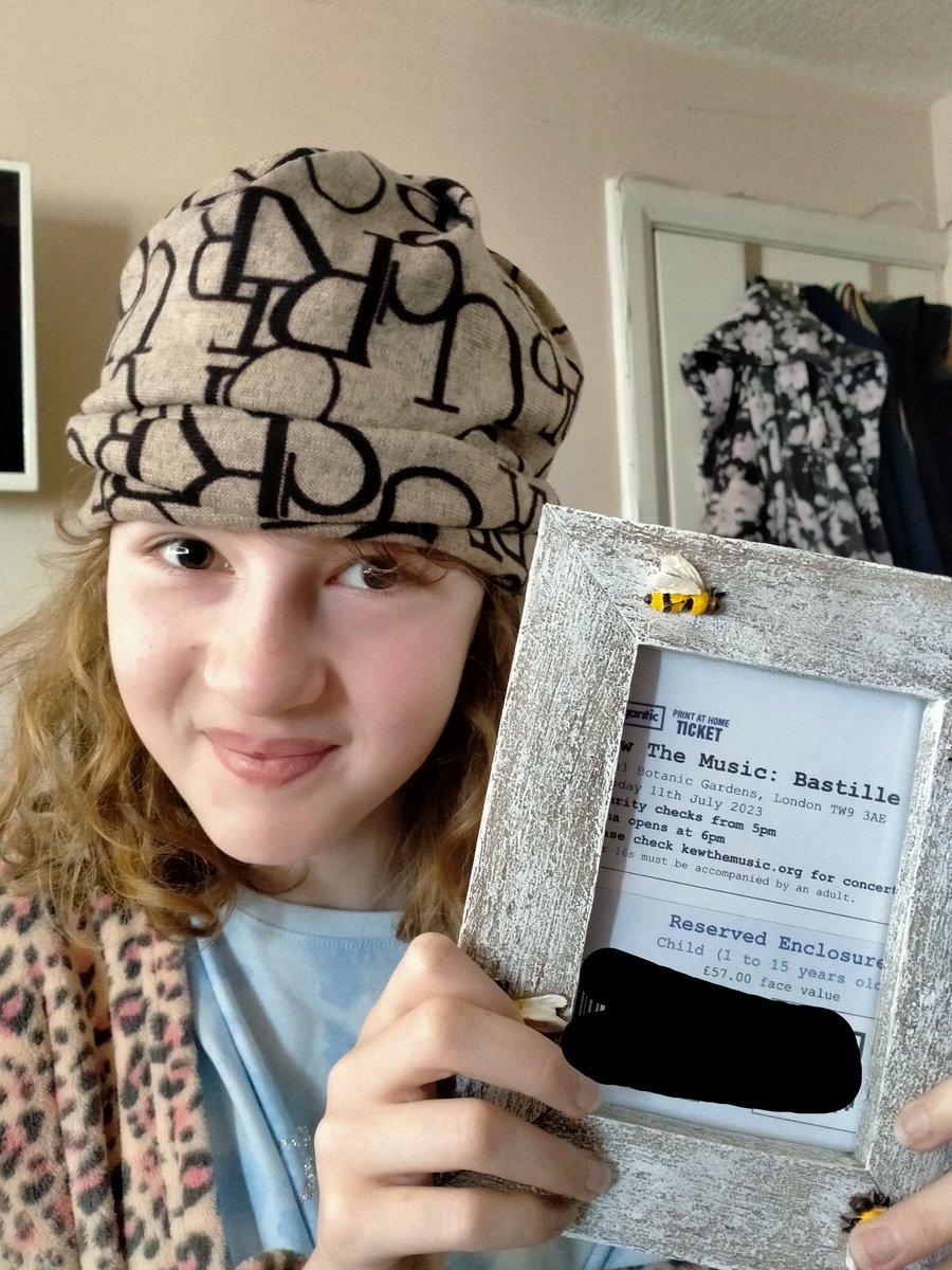 kathjake's tweet photo. @bastilledan 1st proper gig for my 12 yr old daughter Grace at Kew Gardens! Had to drag out the suspense though 🤣 She is BEYOND excited. (I might also be coming to Manchester the weekend before..then Ally Pally a few days after, just for research purposes you understand..) https://t.co/bwGvwMaeG3