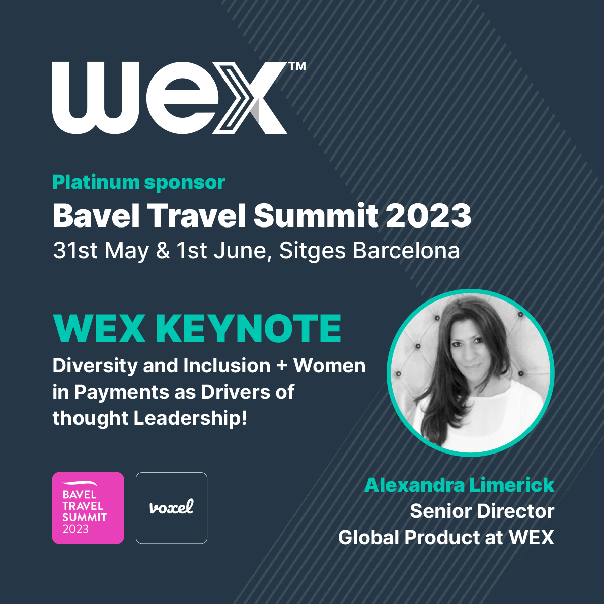#BavelTravelSummit 2023 is just around the corner, and we're excited to share that Alex Limerick, Senior Director of Global Product at WEX, will be a keynote speaker! We'll see you in Barcelona.

View the full agenda: bavelsummit.com/travel/#speake…